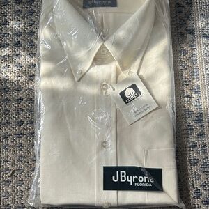 Men's Elegant Cream Dress Shirt